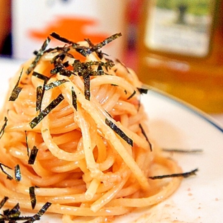 調味料をプラス！からし明太子ソースdeお手軽パスタ